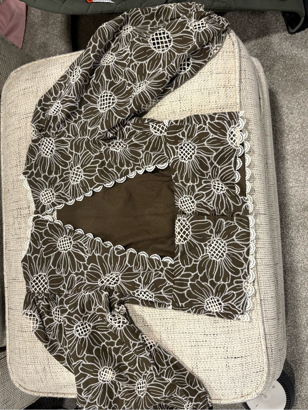 NWT Express Open Back Embroidered Fitted Top